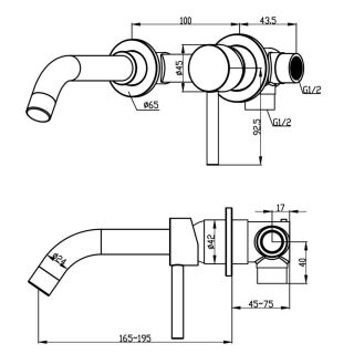 Встраиваемый смеситель для раковины Swedbe Platta 5502 хром